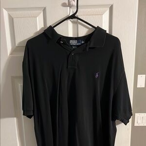 Polo by Ralph Lauren Black Polo Shirt with Textured Knit
